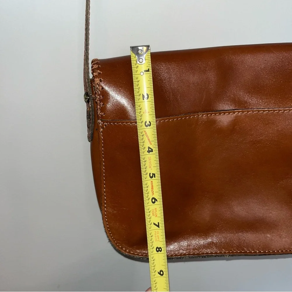 Patricia Nash Brown Leather Tassel Shoulder Bag
